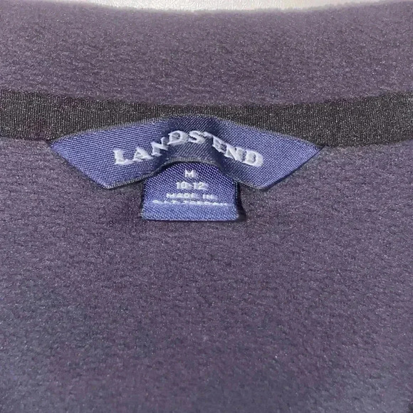 Lands’End Soft Navy Blue 1/4 Zip Up Pullover Sweater - Picture 4 of 5